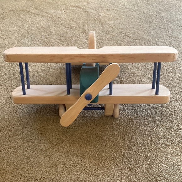 Wooded airplane Hand crafted